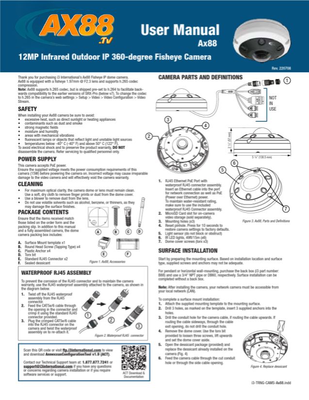 thông tin chi tiết về camera cung cấp từ nhà sản xất