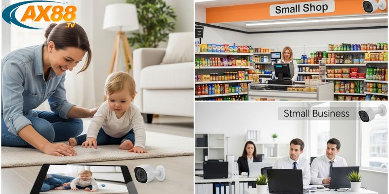 Camera IP/Wifi giám sát quầy thu ngân tại cửa hàng nhỏ