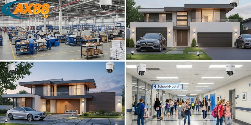 Camera Pro – Giải pháp giám sát an ninh chuyên nghiệp, chống trộm hiệu quả 3 Camera pro giám sát khu vực nhà kho và bãi đỗ xe