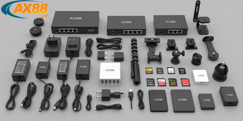 Bộ phụ kiện AX88 đầy đủ từ nguồn, thẻ nhớ đến ổ cứng